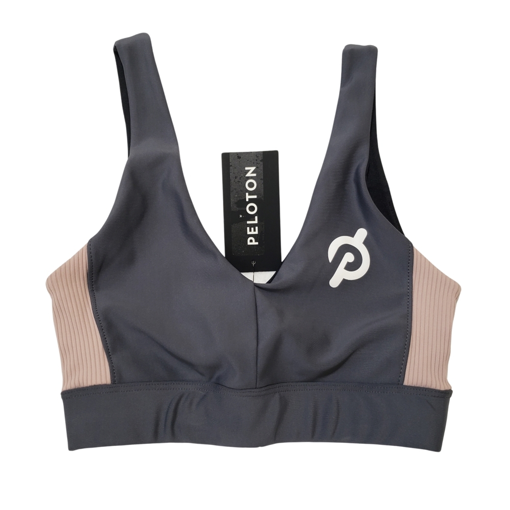 PELOTON Color-Block V Neck Sports Bra Women Small